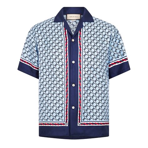 gucci silk mens shirt|Gucci silk shirt women's.